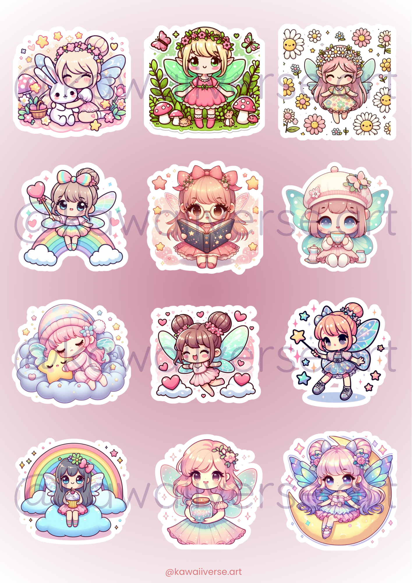 🧚‍♀️Pack de stickers- Hadas mágicas 🧚‍♀️